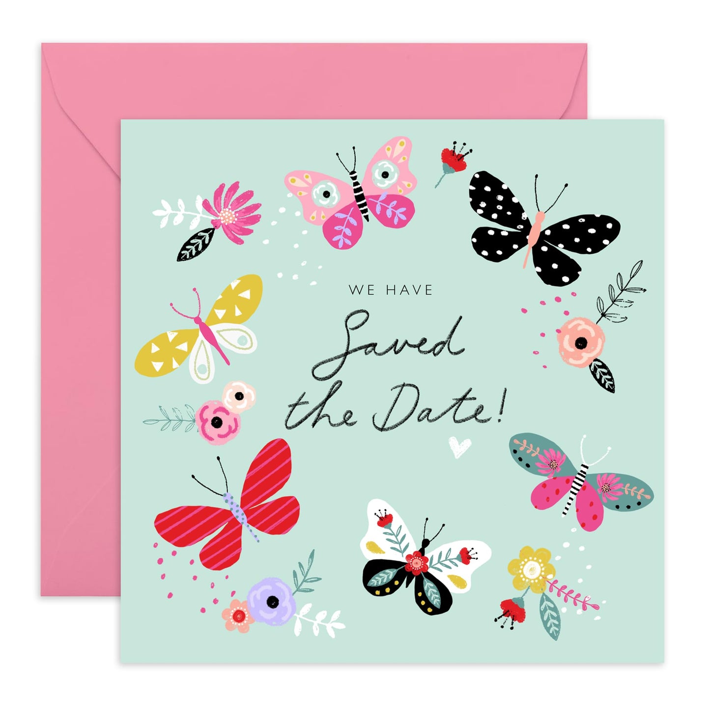 Wedding Acceptance Card For Women Men - Saved The Date - Floral Card For Guest - Rsvp Reply Card For Friends - Wedding Invitations From Groom Bride - Comes With Fun Stickers By Central 23