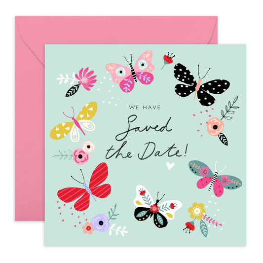Wedding Acceptance Card For Women Men - Saved The Date - Floral Card For Guest - Rsvp Reply Card For Friends - Wedding Invitations From Groom Bride - Comes With Fun Stickers By Central 23