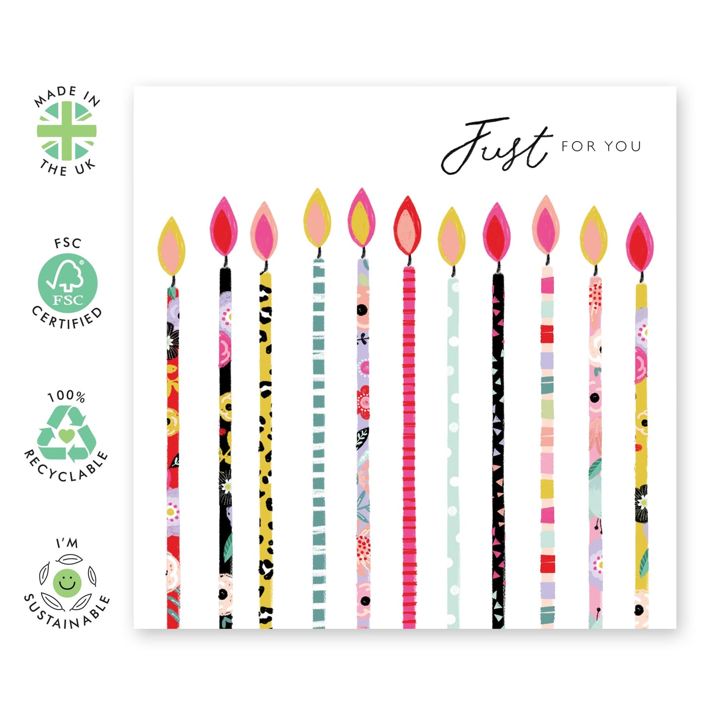 Birthday Card For Him Her - Bday Candles - Greeting Card With Envelopes - Friend Birthday Cards For Women Men - Comes With Stickers By Central 23