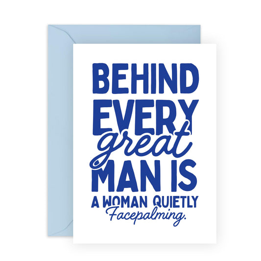 Hilarious Birthday Card for Couples - 'Woman Quitely Face Palming' - Jokes for Wife, Friends, Mum, Dad, Colleagues, Co-workers, Cousin, Uncle, Auntie - Women - Comes with Fun Stickers