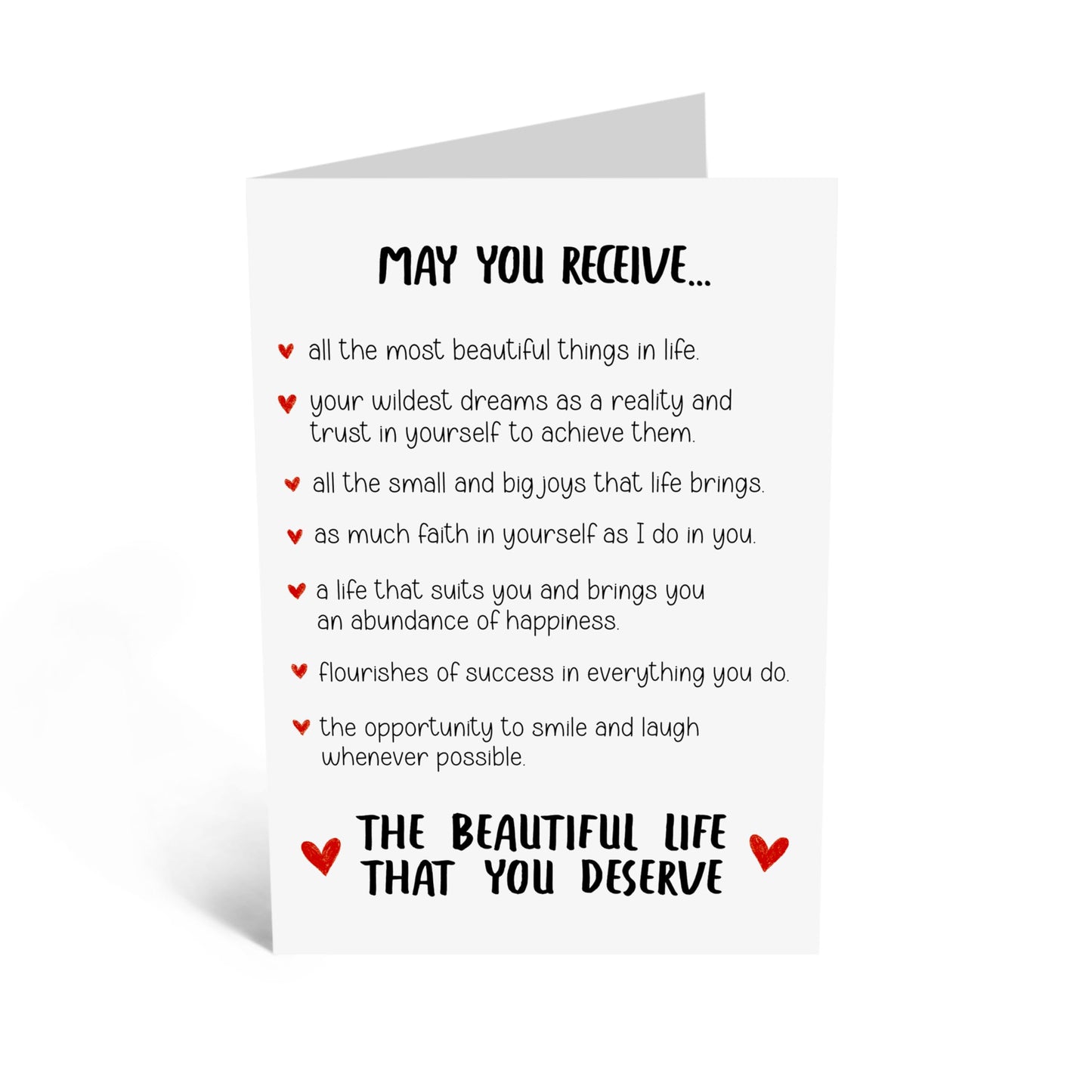 Sweet Greeting Card - 'MAY YOU RECEIVE' - Perfect for Wishing Someone Well with a Heartfelt and Thoughtful Touch - Ideal for Any Occasion, Friends, and Loved Ones - Comes with Stickers By Central 23