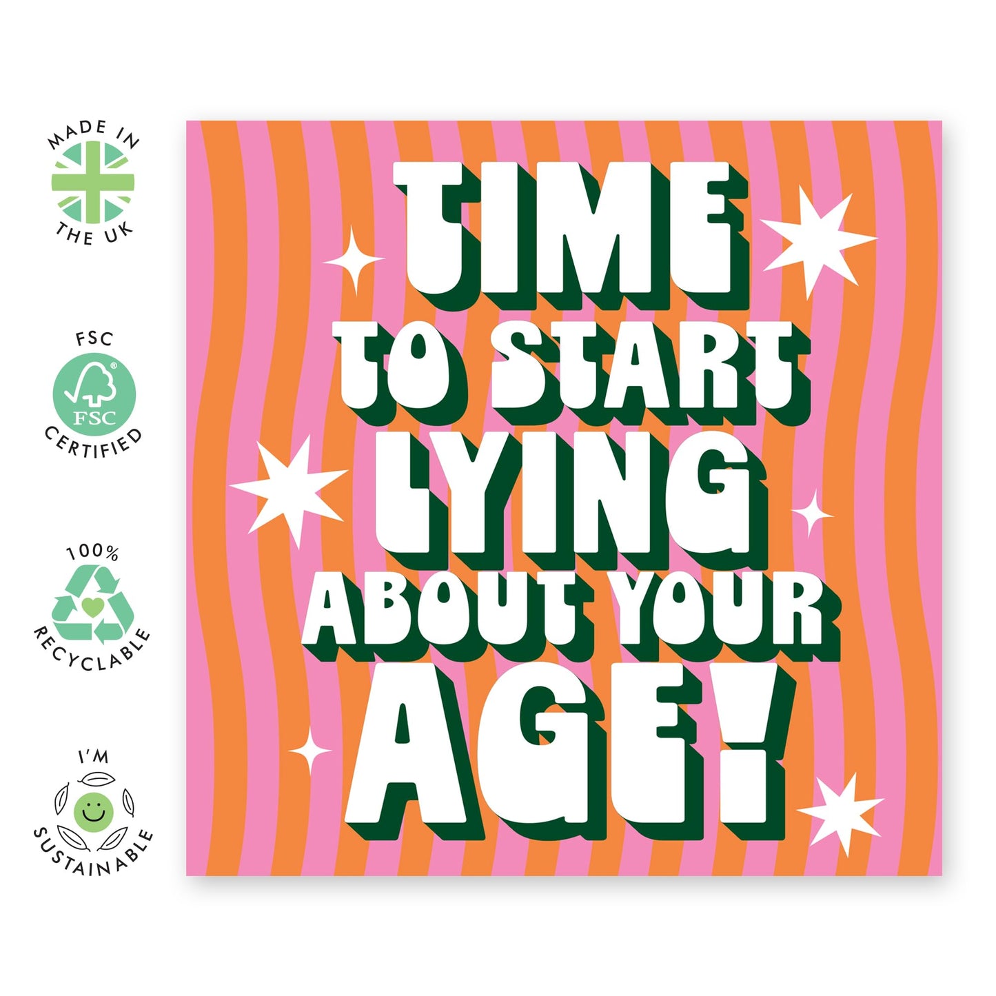 Birthday Card Jokes Card - 'Lying About Your Age' - Gifts for Bestfriends, BFFs, Colleagues, Coworkers, Buddies, Mate - You're Old - Comes with Fun Stickers