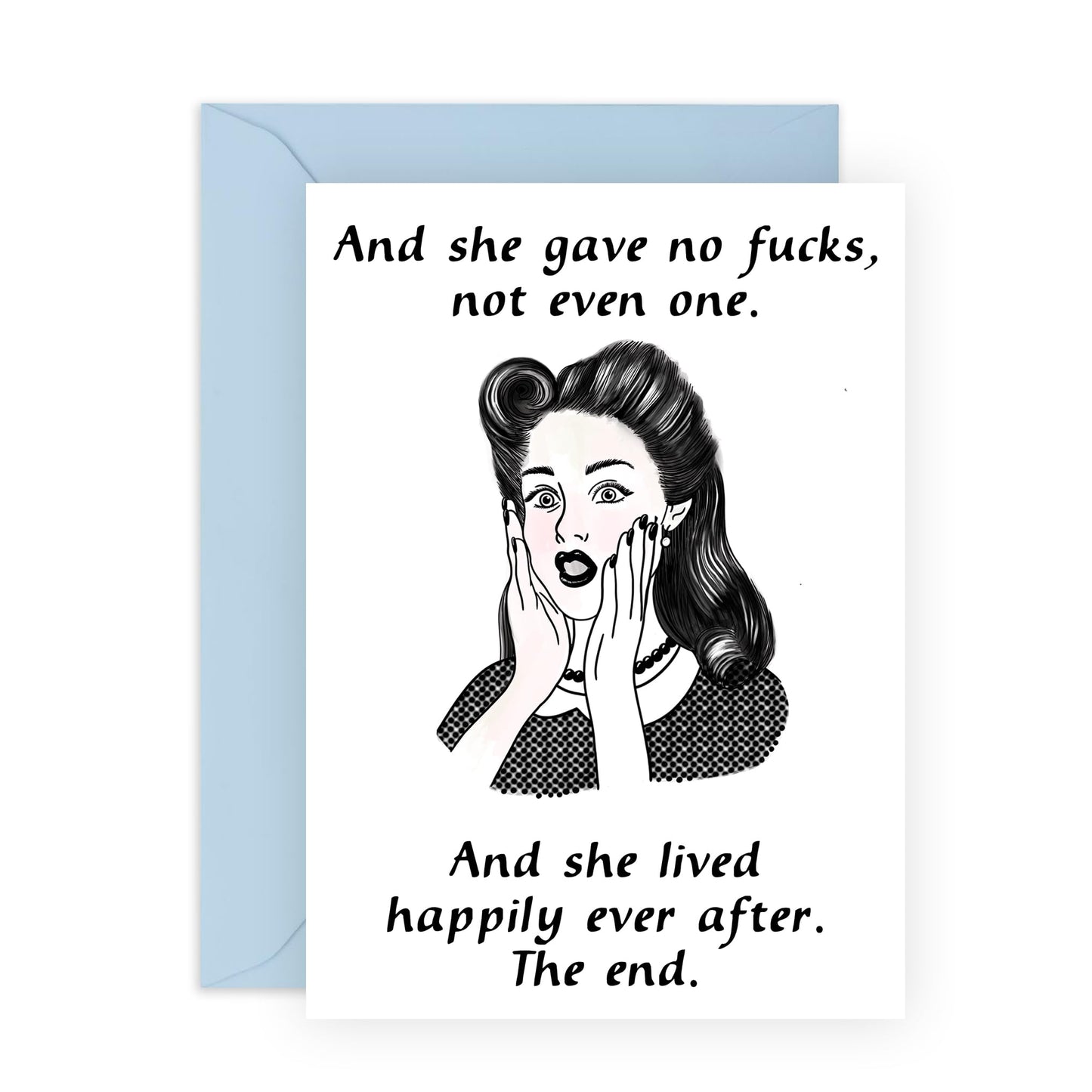 Leaving Card For Women - She Gave No F*cks - Vintage Retro - Funny Congratulations Card For Colleagues Boss - New Job Retirement Resignation Moving Away - Comes With Stickers - By Central 23
