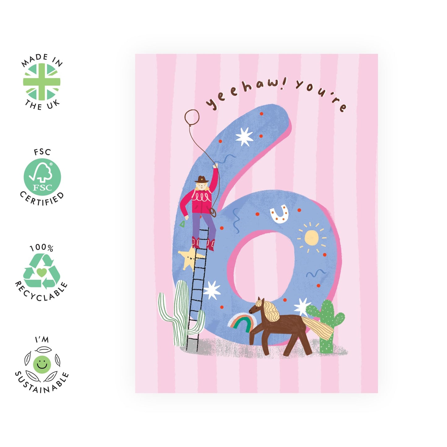 Cowgirl Age Card