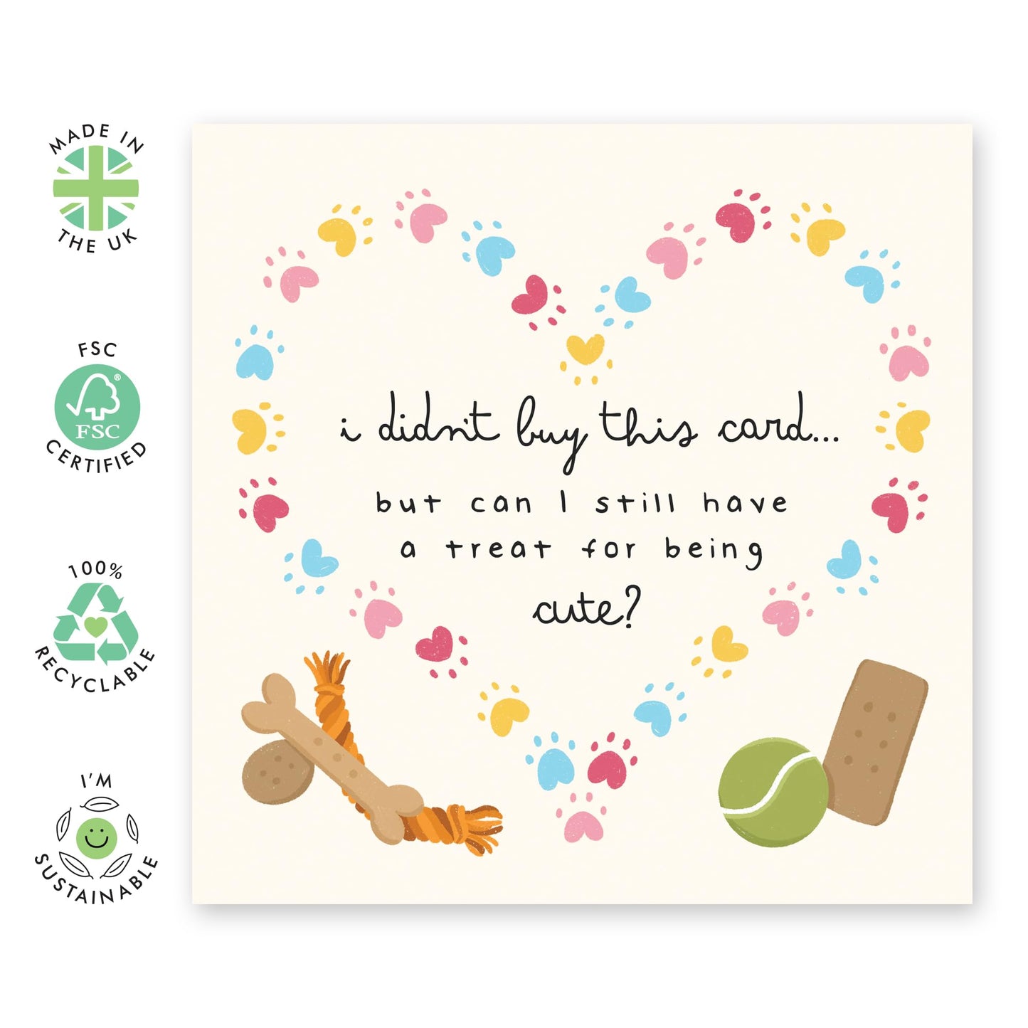 Birthday Card & Pets - 'Can I Still Have A Treat Dog' - Gifts for Pet Owners, Dog Lovers, Fur Mum, Dad, Bestie, Bruv, Mate, Colleagues, Friends - Baw Aw - Comes with Fun Stickers