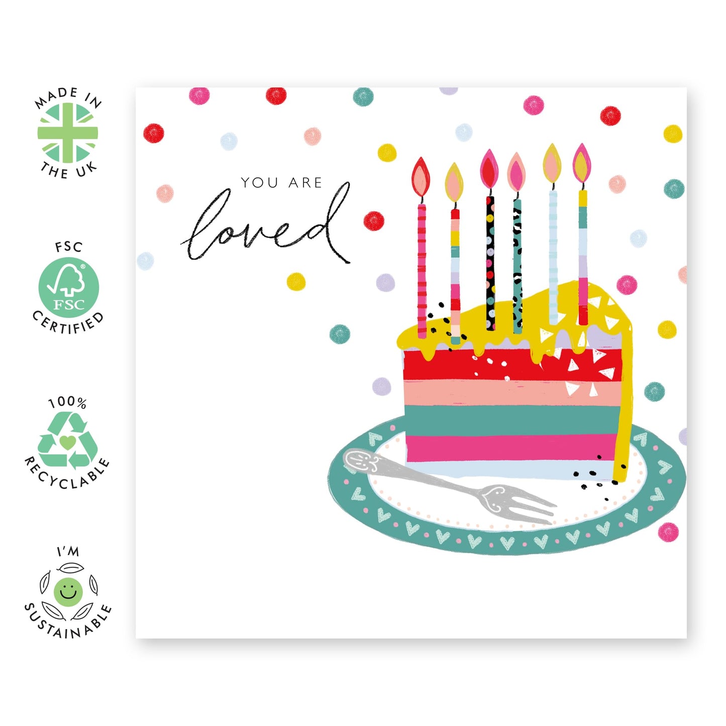 Make A Wish Happy Birthday Card - 'LGBT 5' - Gifts for Gays, Lesbian, Him, His, He, Her, She - Colours & Candle - Comes with Fun Stickers
