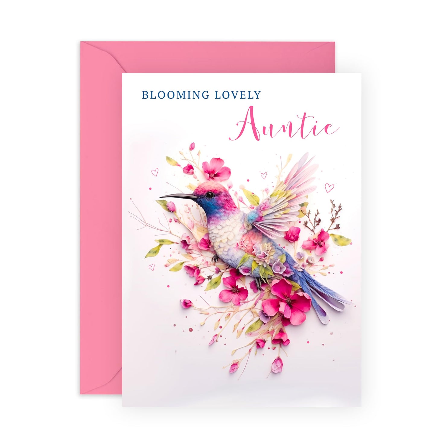 Greeting Cards For Women - Auntie Birthday Card - Blooming Lovely Birds - Elegant Mothers Day Card For Aunty - Pretty Flower Card - Gifts For Her Female - Comes With Fun Stickers By Central 23