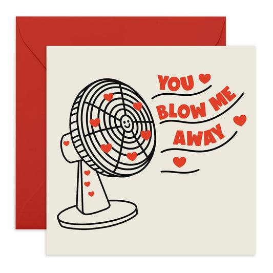 Birthday Cards For Her Him - You Blow Me Away - Love Cards Husband Wife - Valentines Day Card Girlfriend Boyfriend - Gift For Fiance - Anniversary Card Couple - Comes With Stickers By Central 23