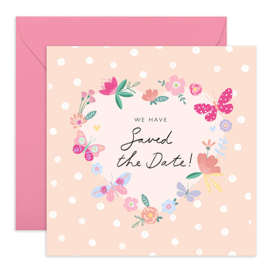 Wedding Guest Rsvp Reply Card - Butterfly Heart Saved The Date - Wedding Reply Card From Guest - Wedding Invitation Acceptance Response - From Entourage - Comes With Fun Stickers By Central 23
