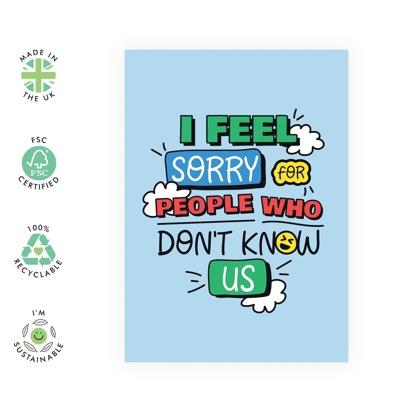 Hilarious Friendly Greeting Card - 'Friend Funny Masc' - Gift for BFFs, Best Friends, Buddy, Mates, Sister, Sis, Bruv, Relatives, Cousin - We Are Fun - Comes with Fun Stickers