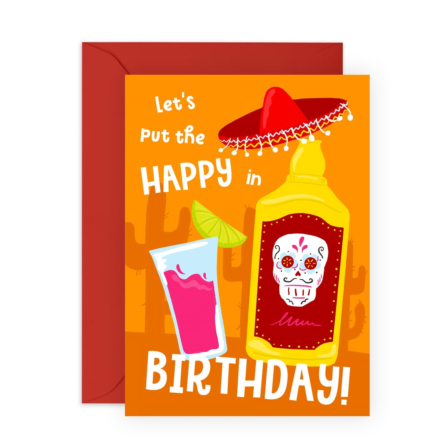 Birthday Card For Him Her - Put The Happy In Birthday - Sweet Birthday Cards For Men Women - Gifts For Mum Or Dad - Best Friend - From Friend Bff - Comes With Stickers By Central 23