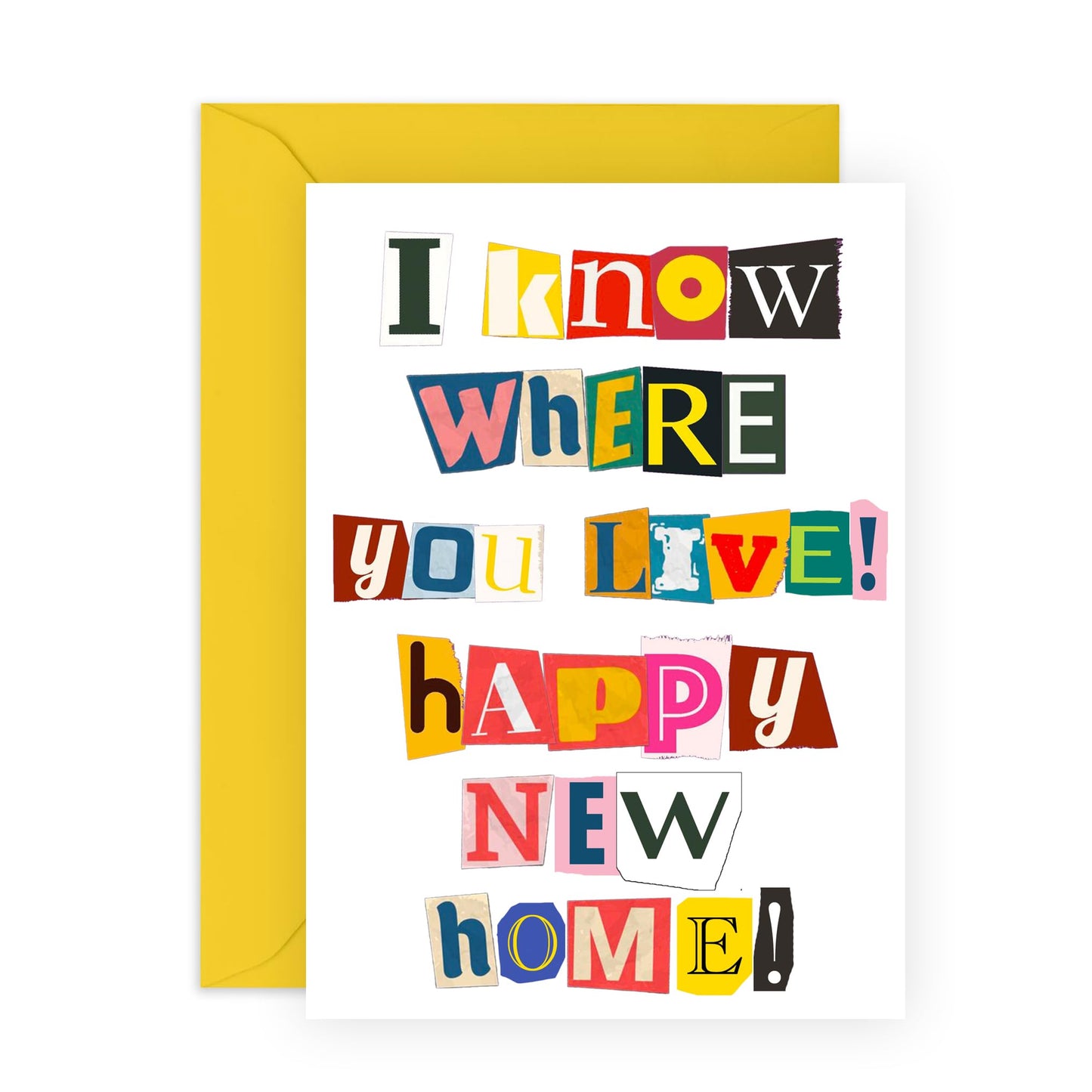 New Home Card For Men Women - I Know Where You Live - Funny Congratulations Card For New Home Owners - New House Cards Congrats Gifts - Comes With Stickers - By Central 23