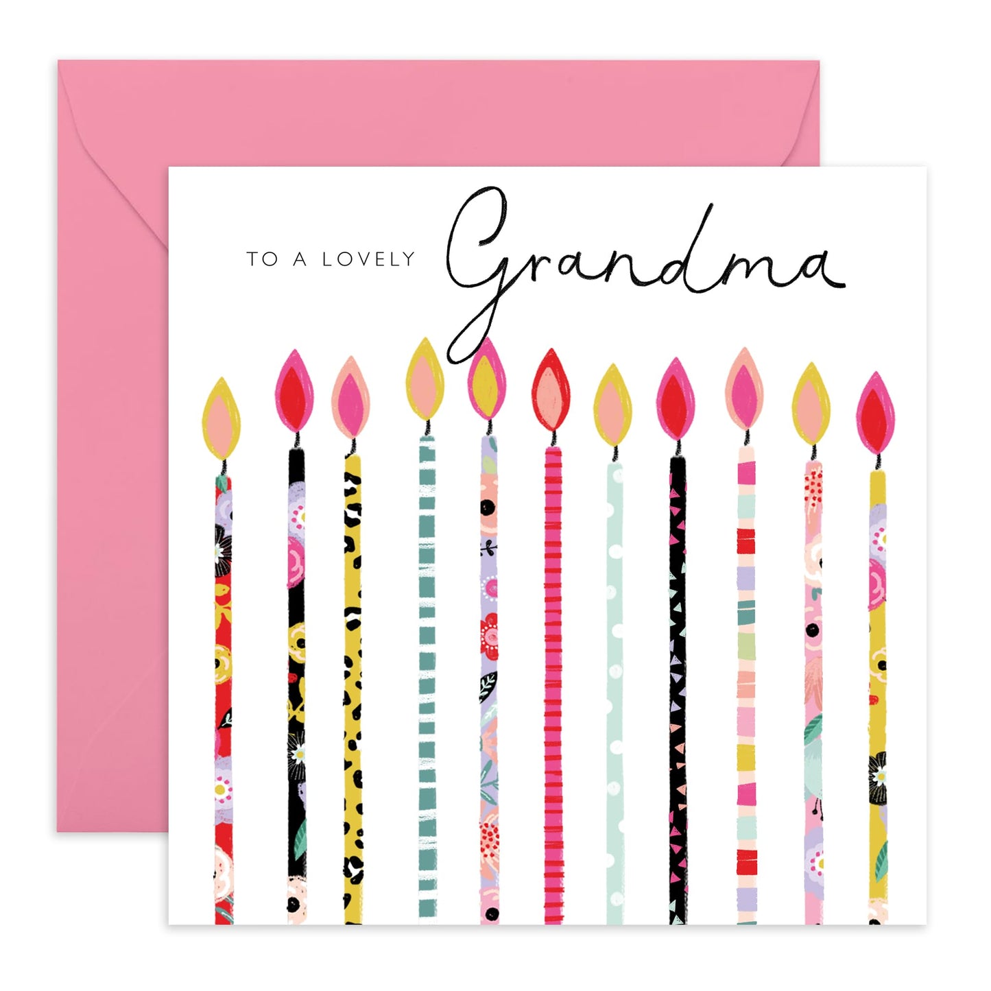 Grandma Birthday Card - Blooming Marvellous Grandma - Pretty Greeting Cards For Grandmother - Flowers Butterflies - Nana Birthday Card For Her - Gifts For Women - Comes With Stickers By Central 23