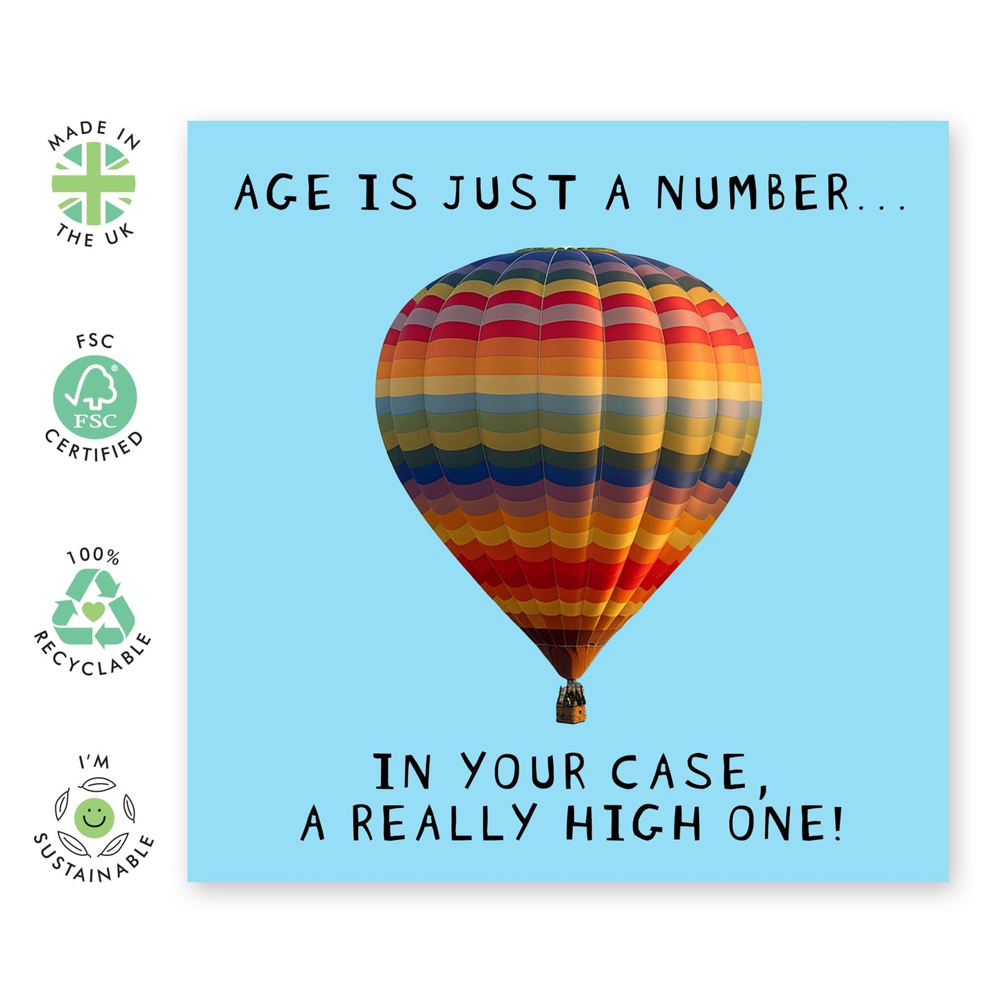 Birthday Card Jokes - 'A Really High One' - Funny Gift for Mum, Dad, Wife, Husband, Friends, BFFs, Coworkers, Buddy, Mate - Fly High - Comes with Fun Stickers