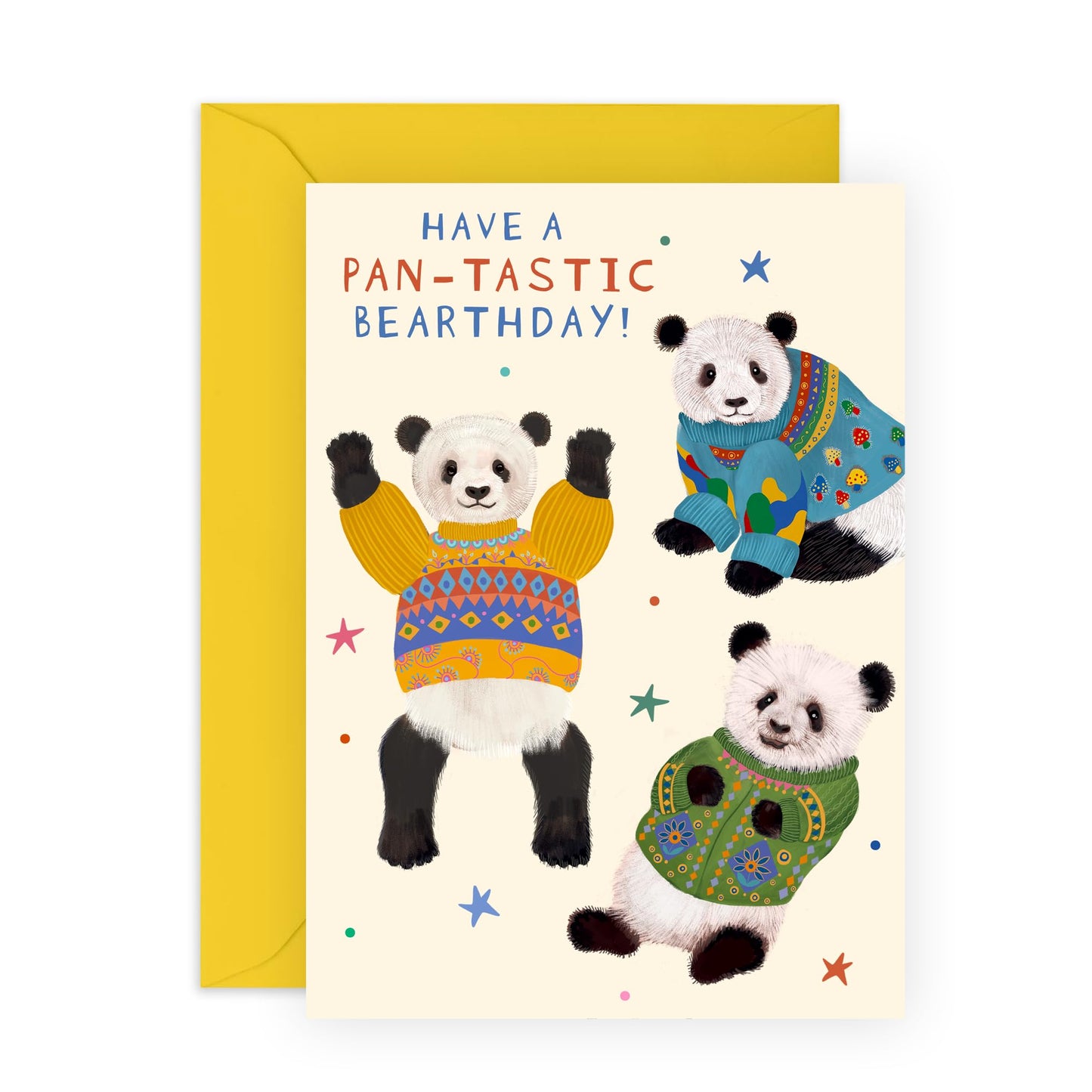 Birthday Greeting Card - 'PANTASTIC BIRTHDAY' - Perfect for Celebrating with Fun and Humor - Ideal for Friends Family BFFs Sisters Who Love Puns and a Good Laugh - Comes With Stickers By Central 23