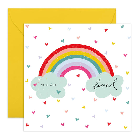 You Are Loved Greeting Card - 'LGBT 16' - Gifts for Gays, Lesbian, Him, Her, She, He, His, Her, Ladies, Men, Women, Male, Female, Guys, Girls - True Colors - Comes with Fun Stickers
