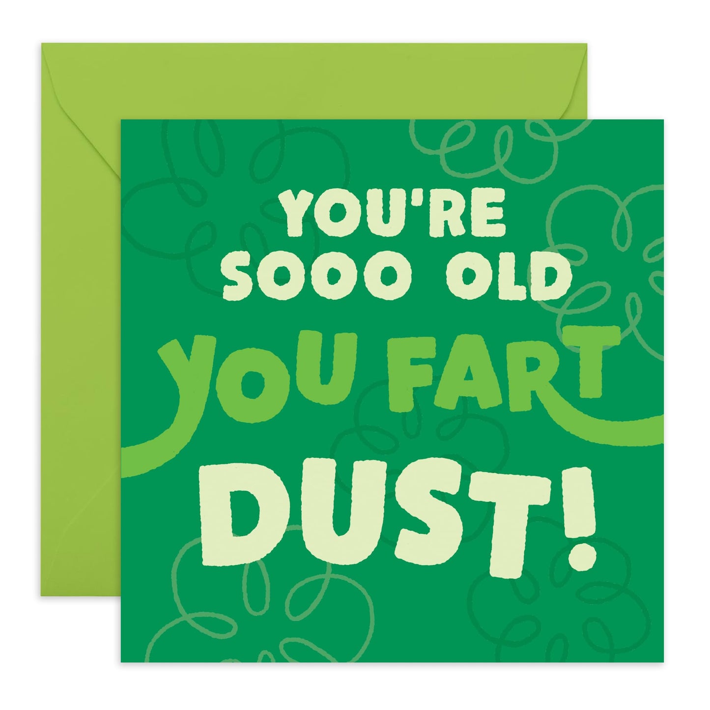 Grandma Birthday Card Funny - Grandpa Birthday Cards For Him - You Fart Dust - Cheeky Best Friend Greeting Cards And Envelopes - Rude Gifts For Men Women - Comes With Stickers By Central 23