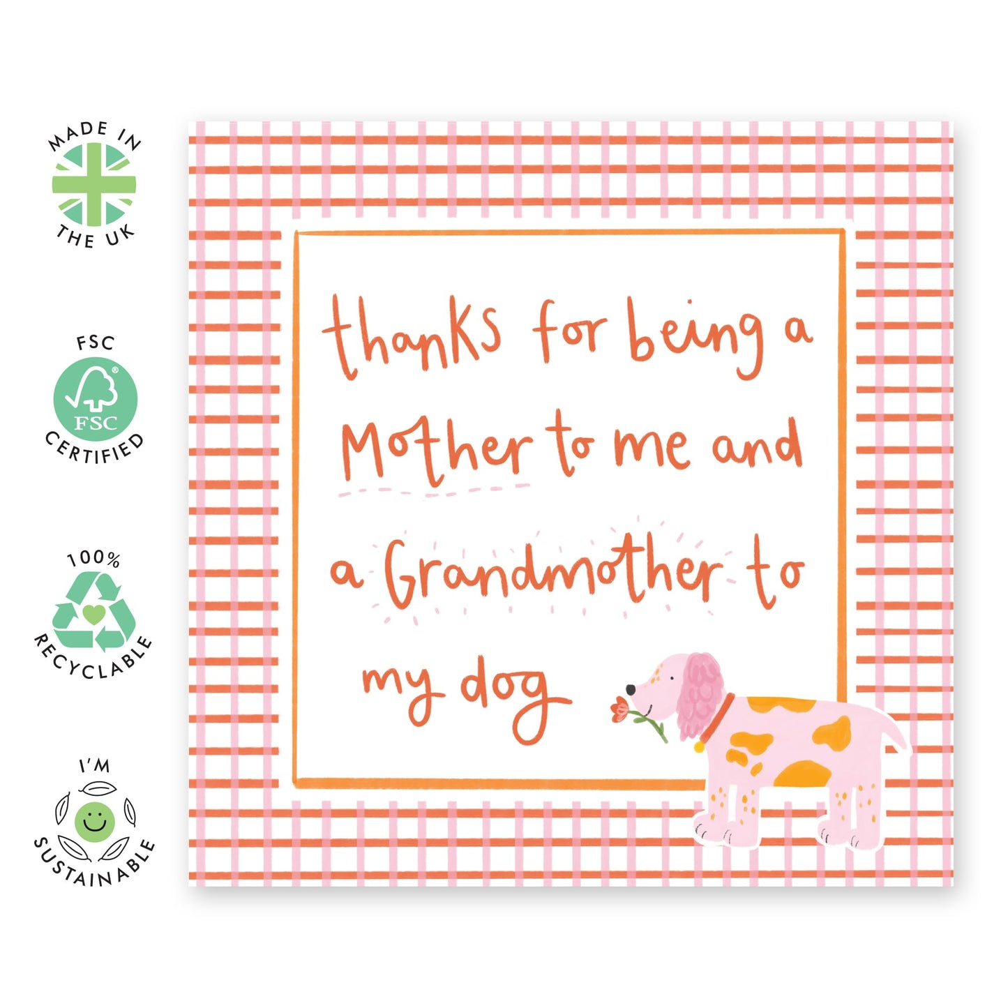 Thoughtful Thank You & Birthday Card - 'Mother To My Dog' - Mothers Day Ideas - Gifts For Mum, Mummy, Mama, Her, Fur Mom, Dog Lovers, Pet Owners - From Son Daughter Kids - Comes With Fun Stickers