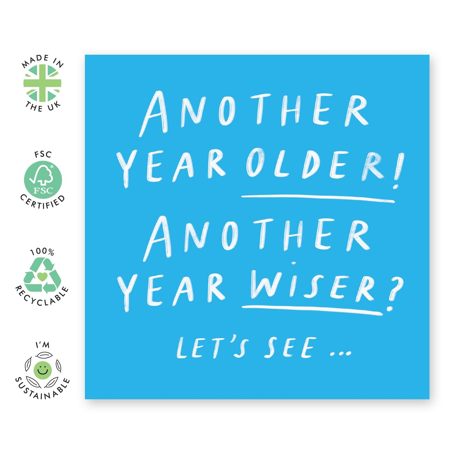 Best Friend Birthday Card For Men Women - Another Year Wiser - Happy Birthday To My Fabulous Friend - Sweet Greeting Card Gifts For Friends Bestie Bff Coworker - Comes With Stickers By Central 23
