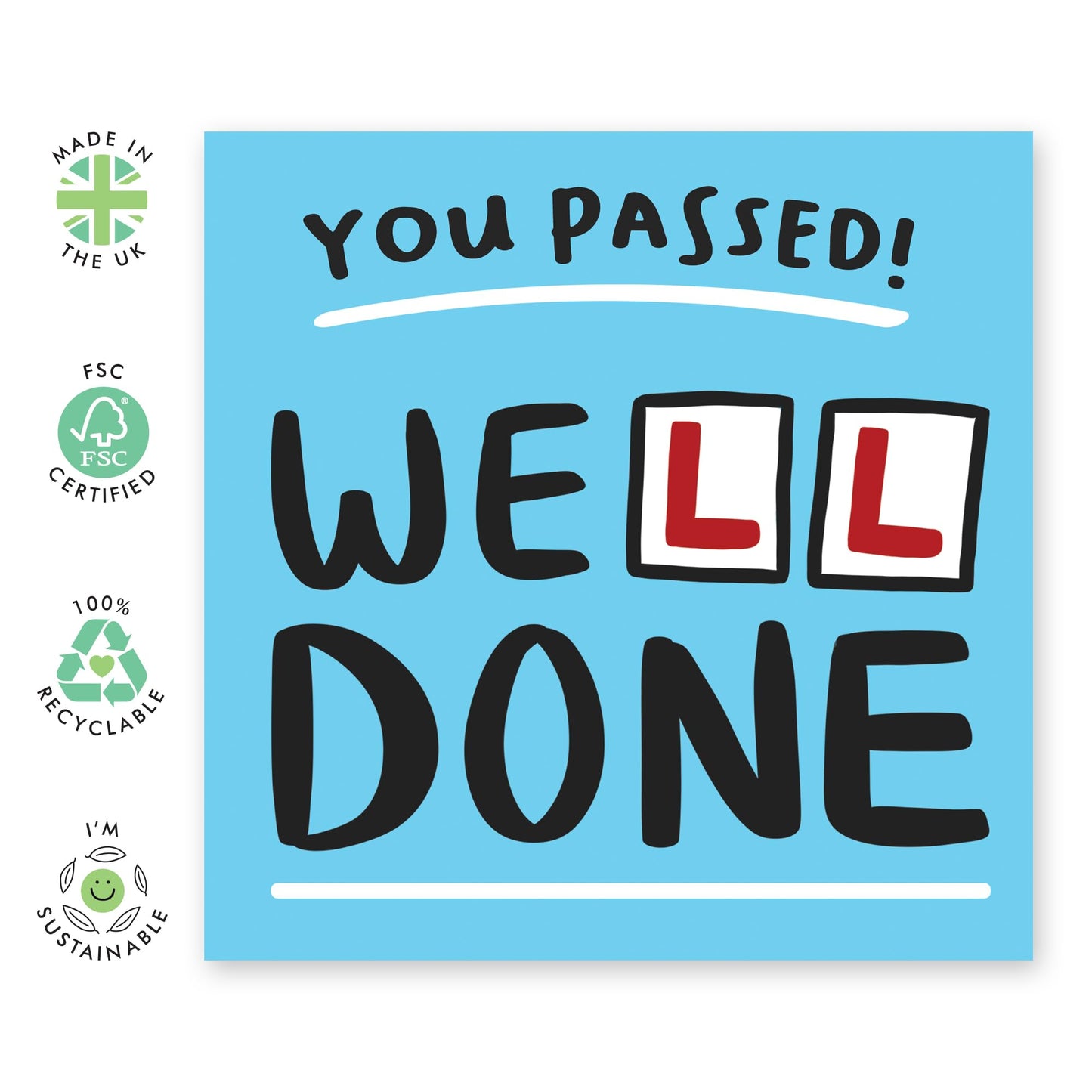 Congratulations Card for Getting A Driver's License - 'You Passed Driving' - Gift for Son, Daughter, Niece, BFF, Best Friend, Cousin, Family, Bestie, Sister, - Well Done - Comes with Fun Stickers
