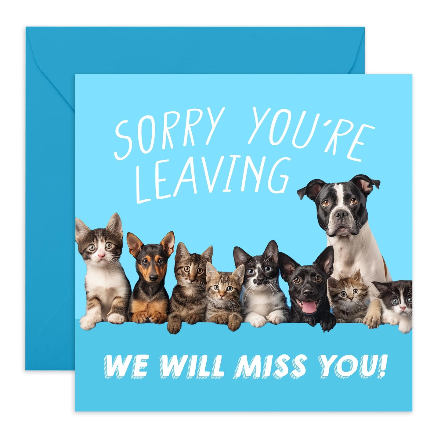 Farewell Card - 'SORRY YOU'RE LEAVING DOGS' - Ideal for Saying Goodbye with a Touch of Canine Charm - Perfect for Dog Lovers and Making Farewells a Bit Brighter - Comes With Stickers By Central 23