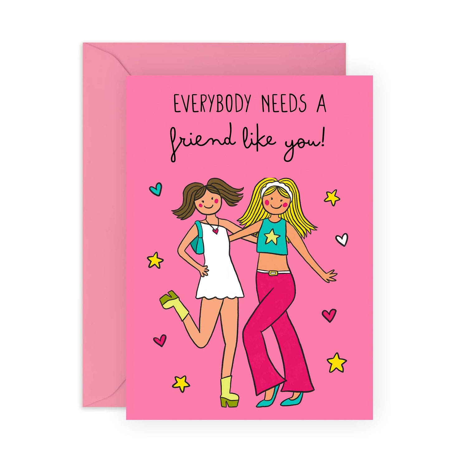 Friendly Happy Birthday Card - 'Needs A Friend Like You'' - Gifts for Best Friends, Besties, BFF,Girlfriends, Sister, Sis, Gals - Lucky Me- Comes with Fun Stickers