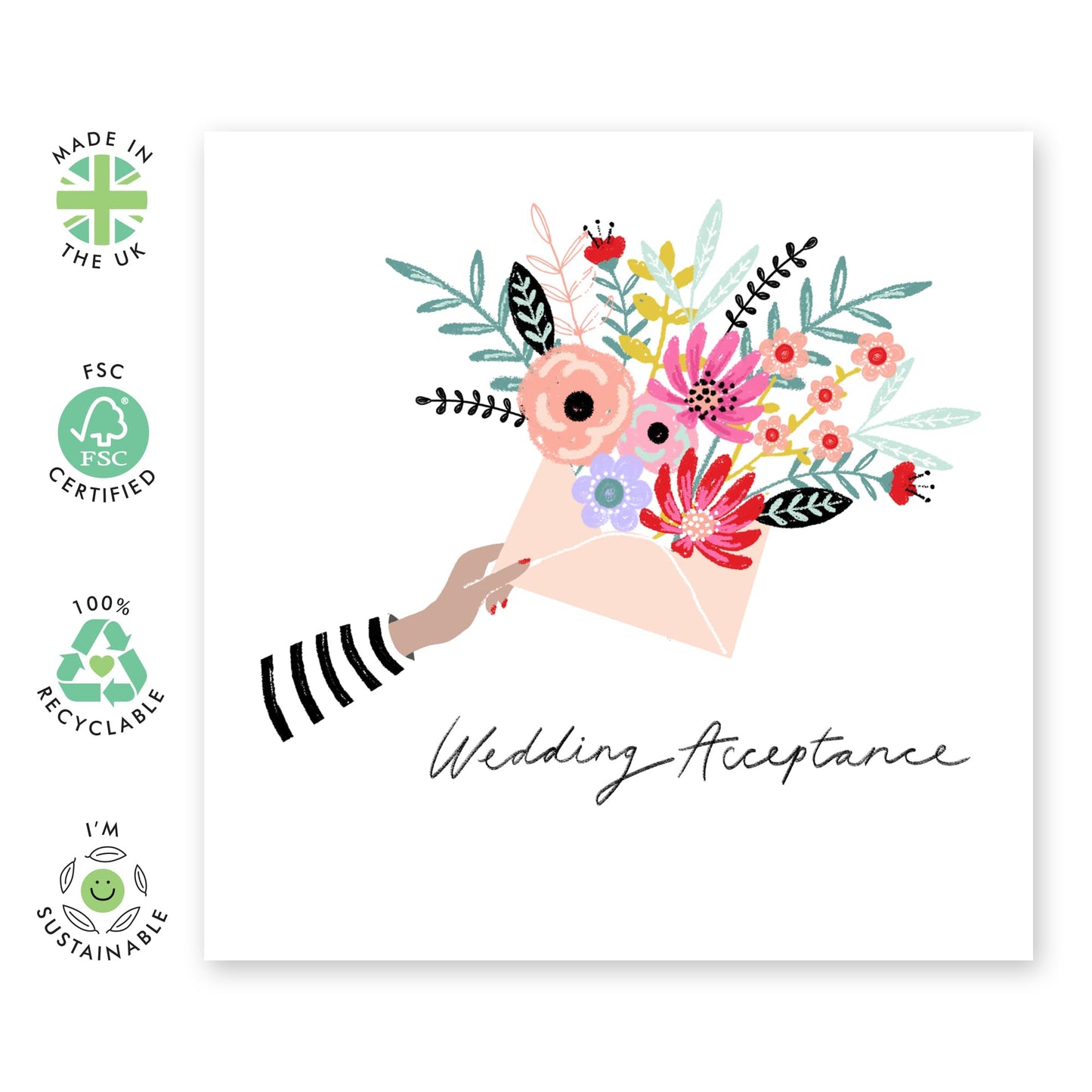 Wedding Acceptance Card For Bridesmaid Groomsman - Wedding Acceptance Envelope - Wedding Invitations Entourage - Rsvp Reply Card From Groom Bride - For Guest - Comes With Fun Stickers By Central 23