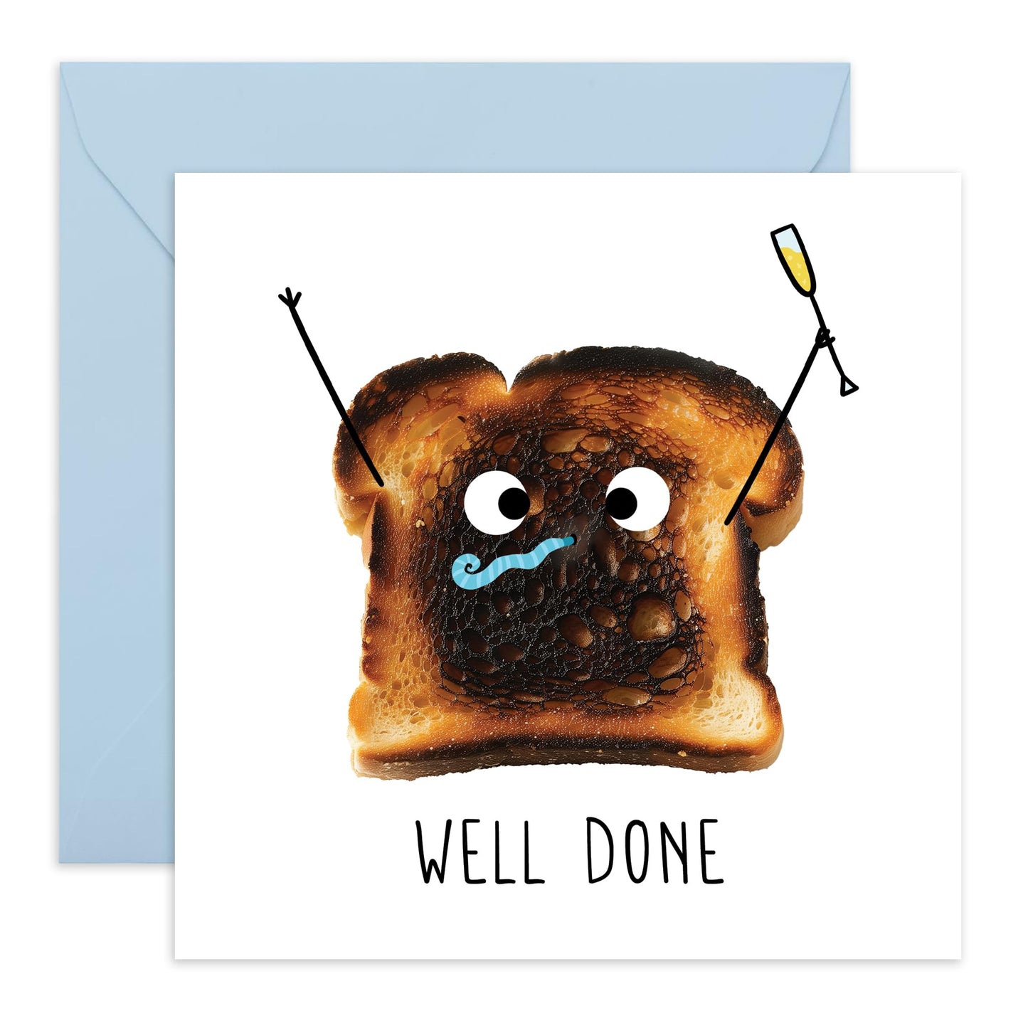 Congratulations Cards - Good Job Card - Well Done Toast - Passing The Driving Test - Congrats On Your New Home Card Promotion New Job Graduation - Comes With Stickers By Central 23