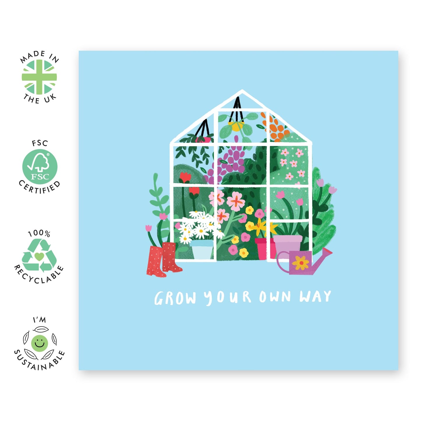 You Are Loved Cards - You're Doing Great! Grow Your Own Way - Congratulations Card For Son Daughter - Good Job! Well Done! - Cheer Up Greeting Cards - Comes With Stickers By Central 23