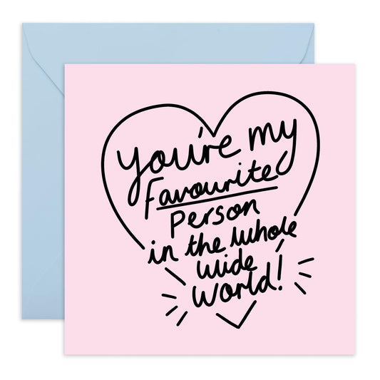 Valentines Day Card Girlfriend Boyfriend - Whole Wide World - Anniversary Card Couple Fiance - Husband Wife Greeting Card - Love Cards For Him Her - Comes With Stickers By Central 23