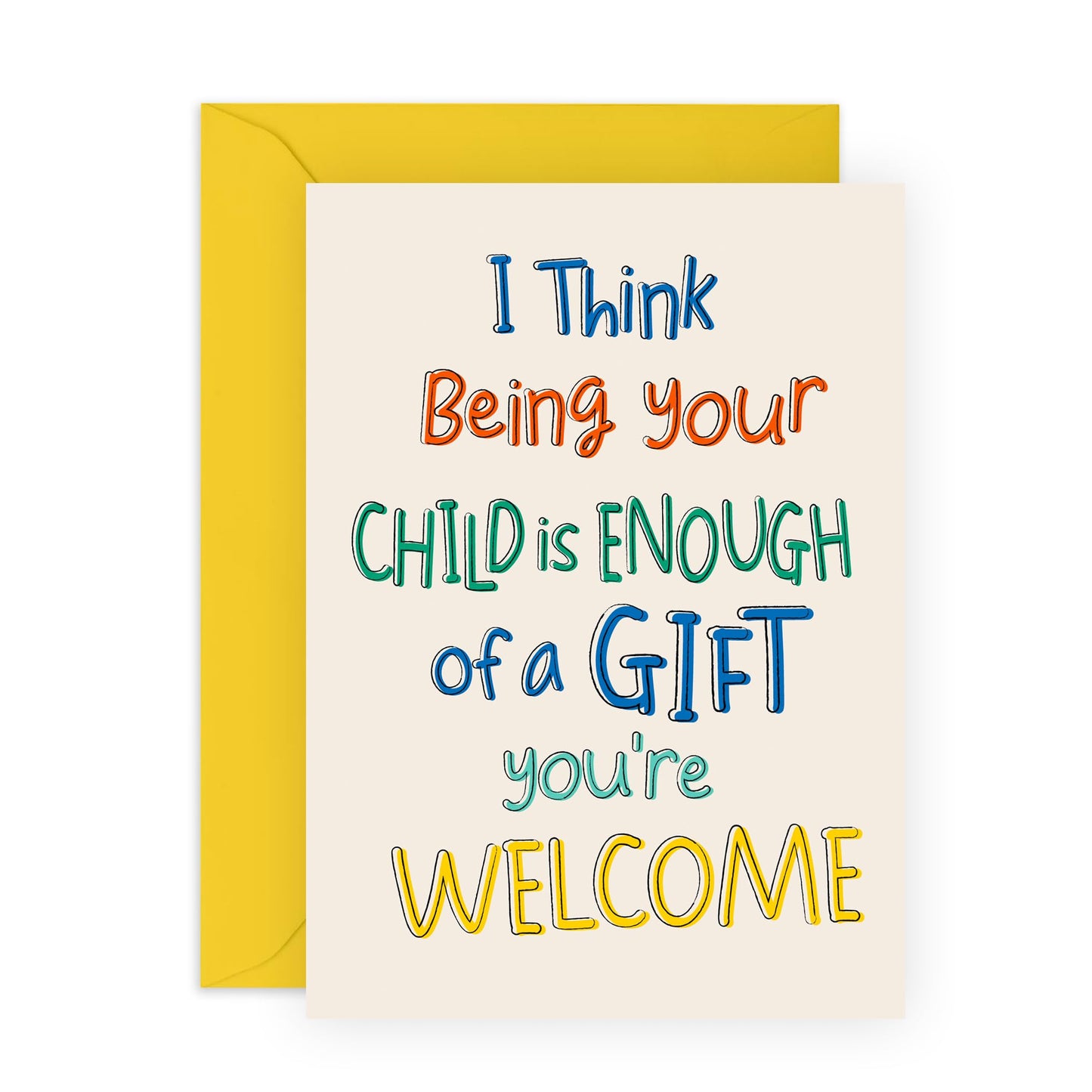 Hilarious Birthday Card - 'Being Your Child' - Gifts for Mum, Dad, Father, Mother, Parents - So Lucky - Comes with Fun Stickers