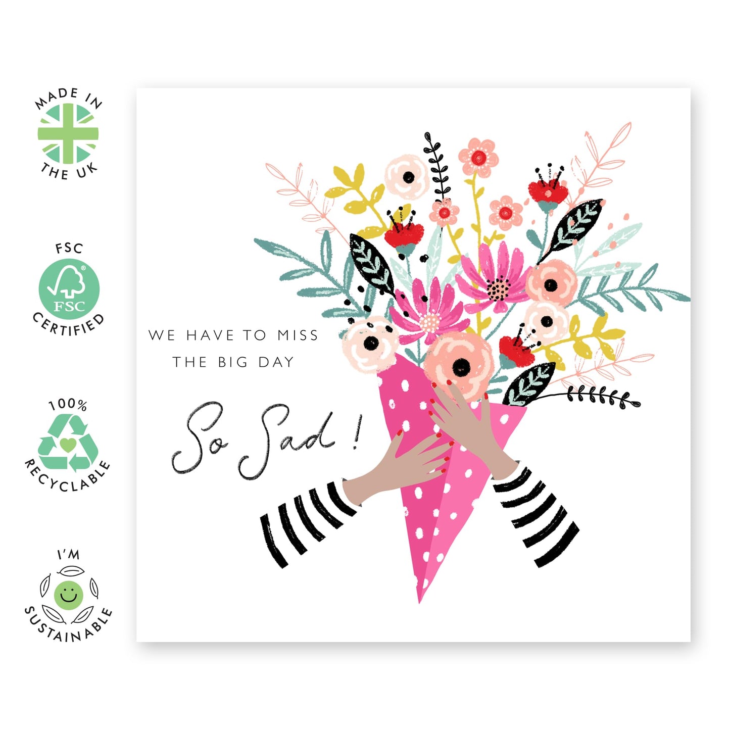 Declined Wedding Invitations Response - Have To Miss The Big Day - Wedding Invitations Groom Bride - Wedding Regret Card - Rsvp Reply Card From Entourage - Comes With Fun Stickers By Central 23