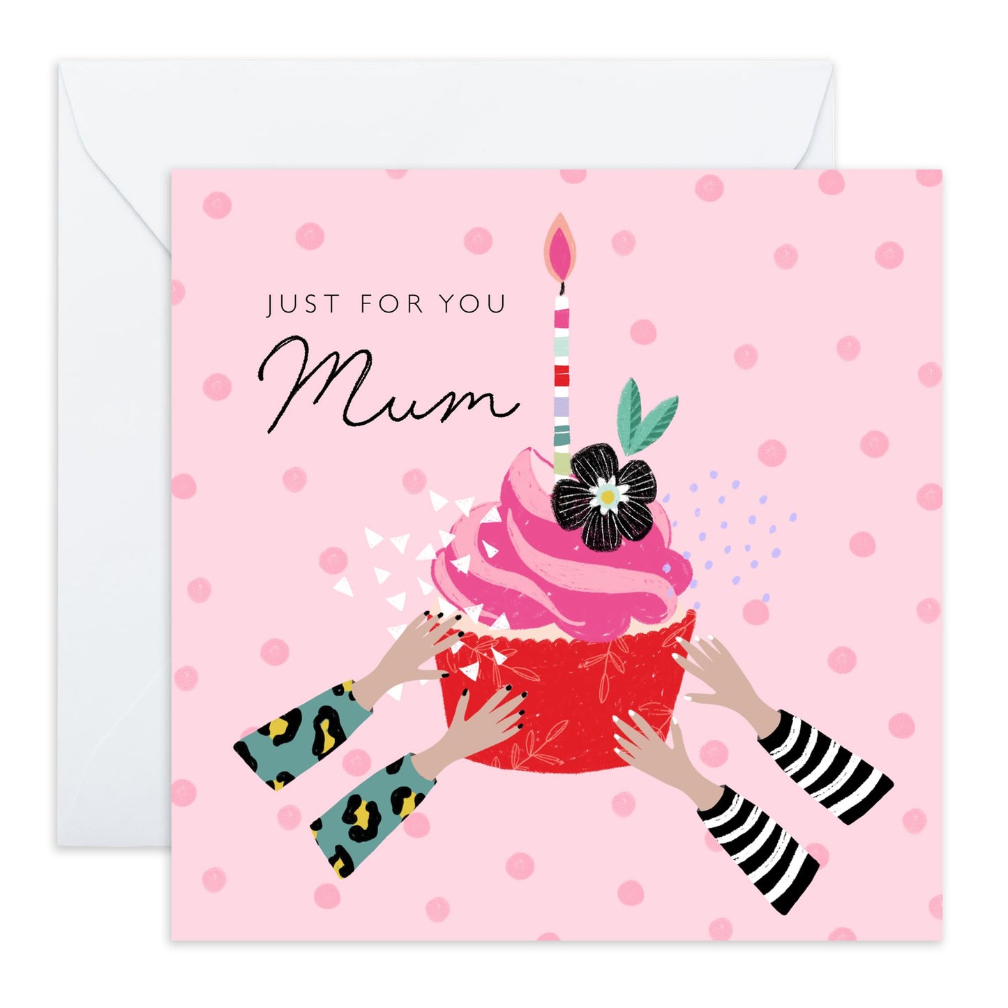 Birthday Card For Mummy - Just For You Mum - Greeting Cards For Mum - Birthday Card For Mother From Son Daughter - Pretty Greeting Cards For Mum - Comes With Fun Stickers - By Central 23