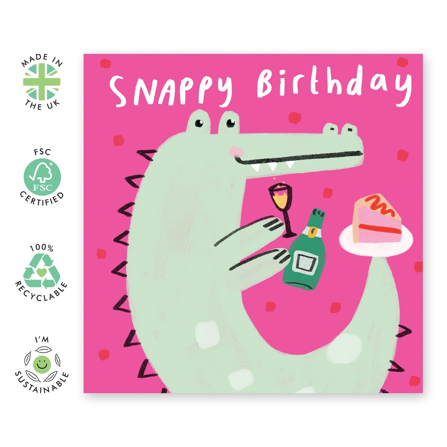 Birthday Greeting Card - 'SNAPPY BIRTHDAY - Perfect for Celebrating with a Fun Twist & Playful Design - Ideal for Adding a Touch of Excitement & Joy to Any Birthday - Comes With Stickers By Central 23