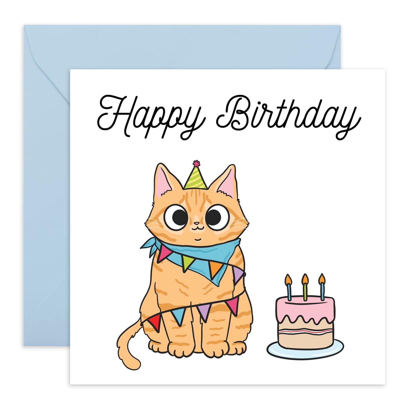 Funny Birthday Card - Cat Mum Card - Cat Dad Card - Happy Birthday Cat - Gifts For Men And Women - Cheeky Greeting Cards For Friends Pet Owners - Comes With Fun Stickers - By Central 23