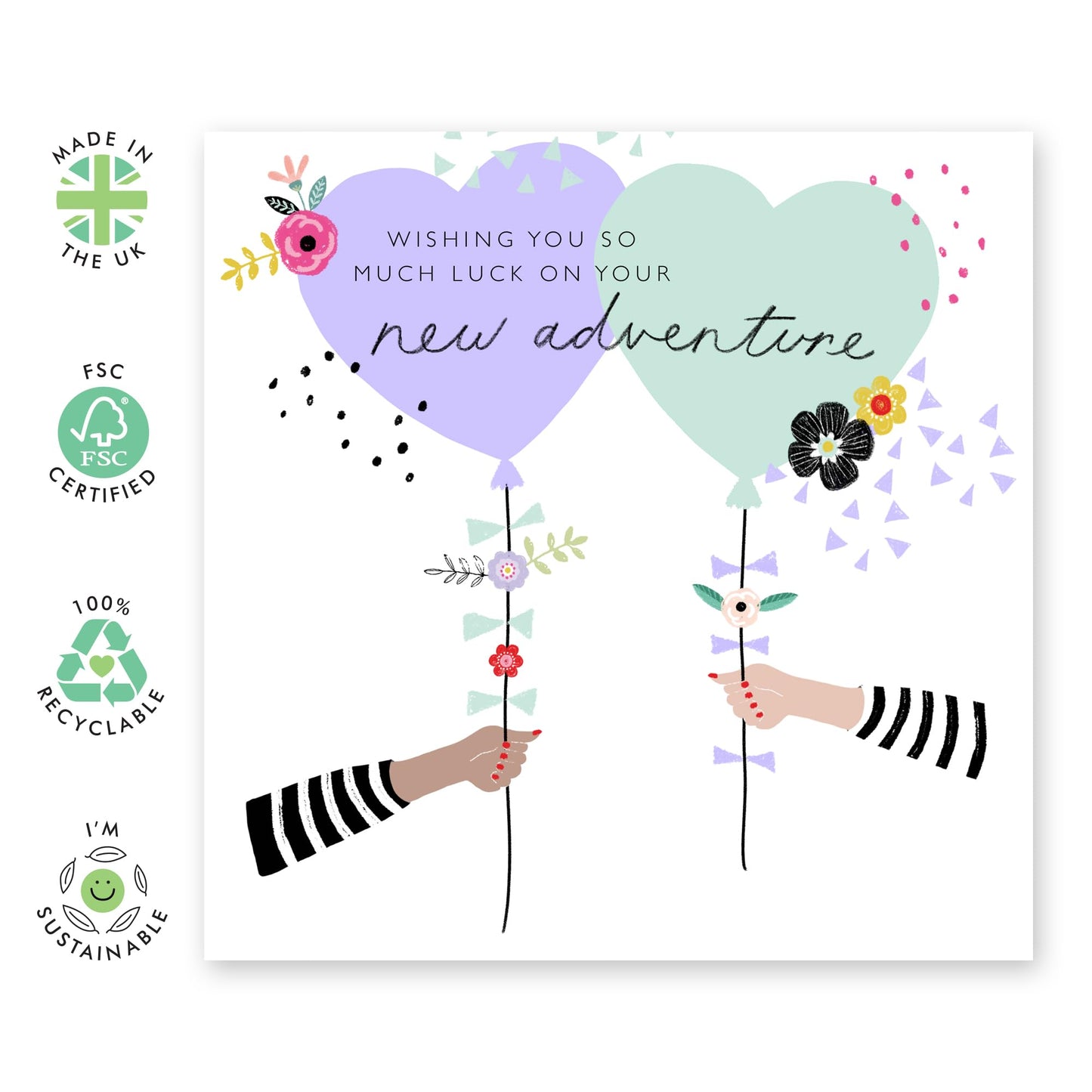 Greeting Cards For Friends - So Much Luck On New Adventure - Good Luck Affirmation Feel Better Greeting Cards For Girls Boys - Gifts For Her Him Men Women - Comes With Fun Stickers By Central 23