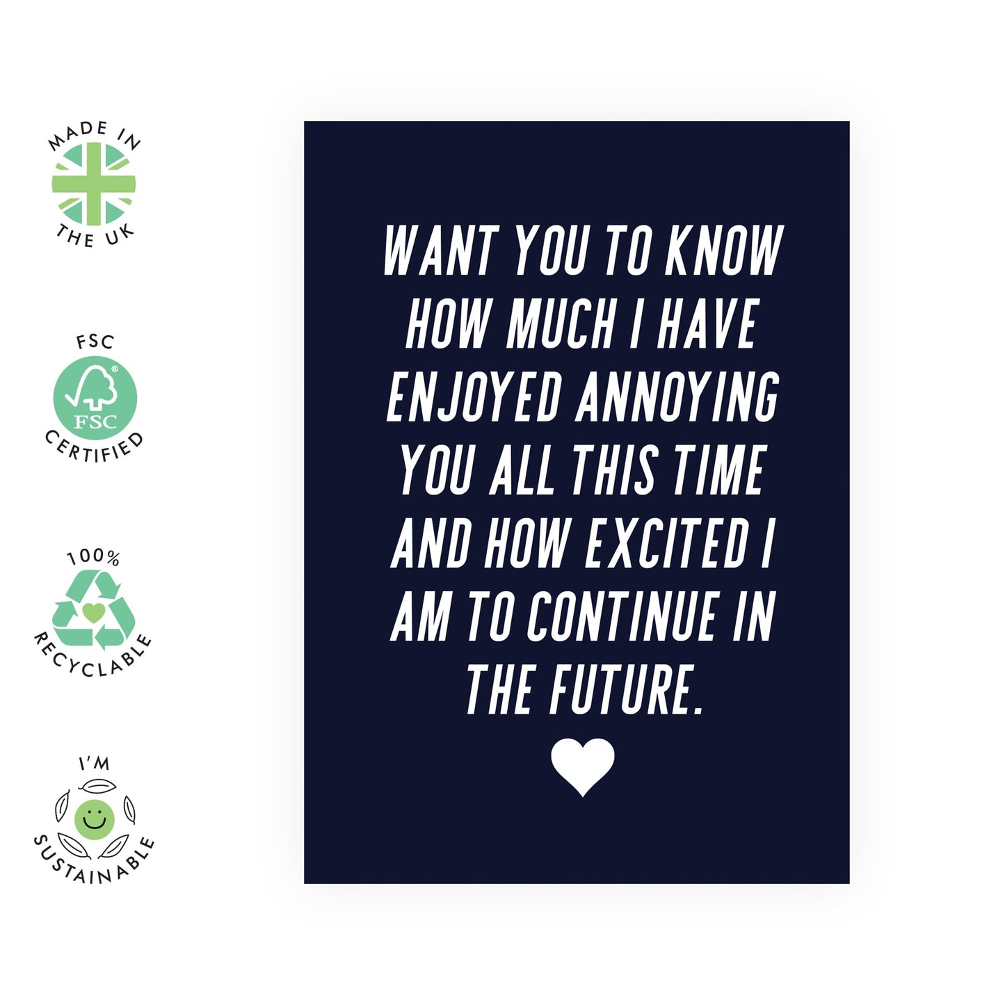 Funny Anniversary Card For Boyfriend - I Enjoyed Annoying You - Hilarious Engagement Card - Valentine Card For Girlfriend Couple Fiance - Gifts For Husband Wife - Comes With Stickers By Central 23