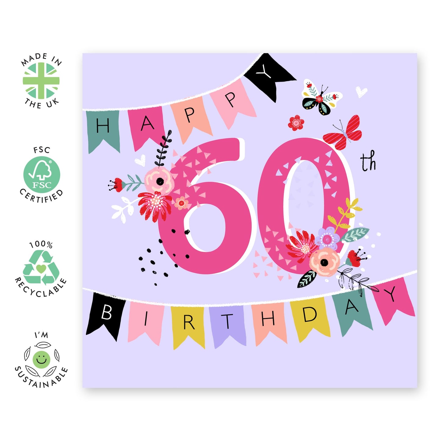 Nan Birthday Card - 60th Birthday Card For Women - Milestone Cards For Aunt Wife Grandma - Happy Sixtieth Birthday Card For Her - Sixty Year Old Gifts For Mum - Comes With Fun Stickers By Central 23