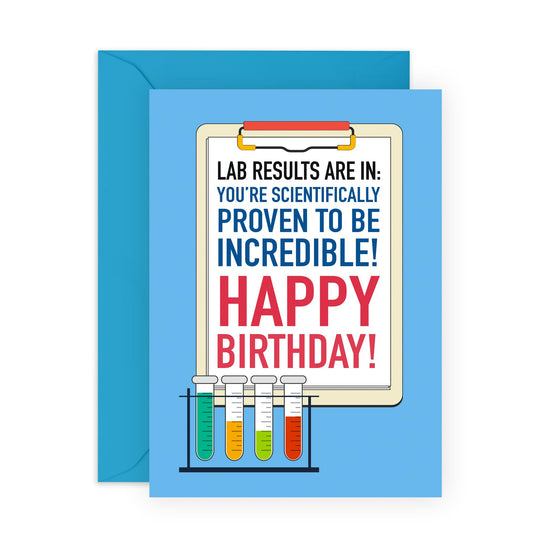 Friends Birthday Card - Scientifically Proven To Be Incredible - Birthday Cards For Mum Dad Humour - Gifts For Him Her - Brother Sister Birthday Card - Comes With Stickers - By Central 23