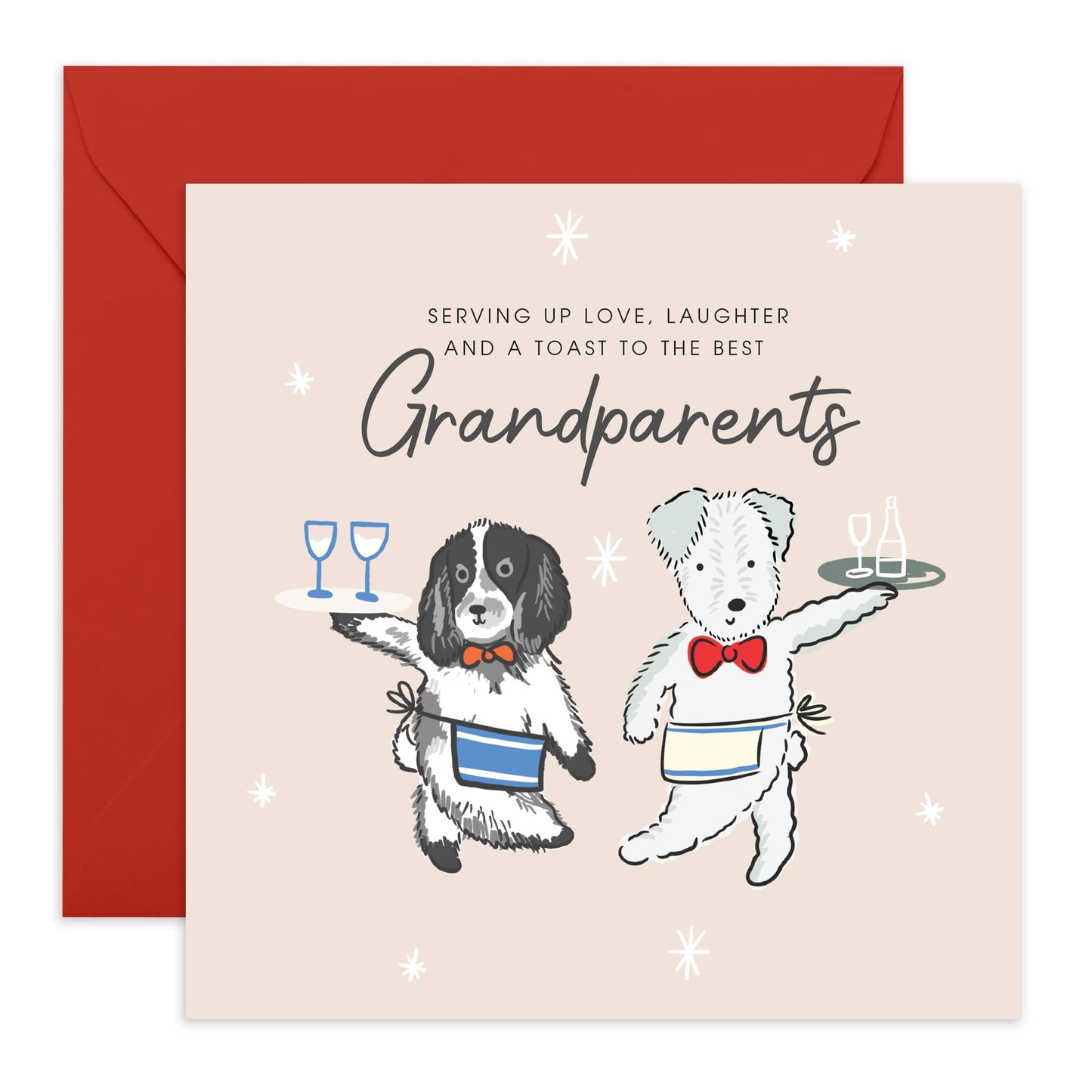 Grandparents Card for Them – Dog Tray – Gifts for Grandad, Grandma, Nan, Nanny, Her, Him, Senior Citizens, Granny, Grandmother, Grandfather from –Anniversary Ideas - Comes with Stickers