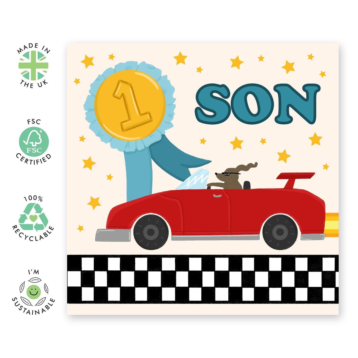 Birthday Card For Son Adult - No. 1 Son - Congratulations Thank You I Love You Cards Greeting Cards For Son Just Because - Gifts For Him Men - Comes With Fun Stickers By Central 23