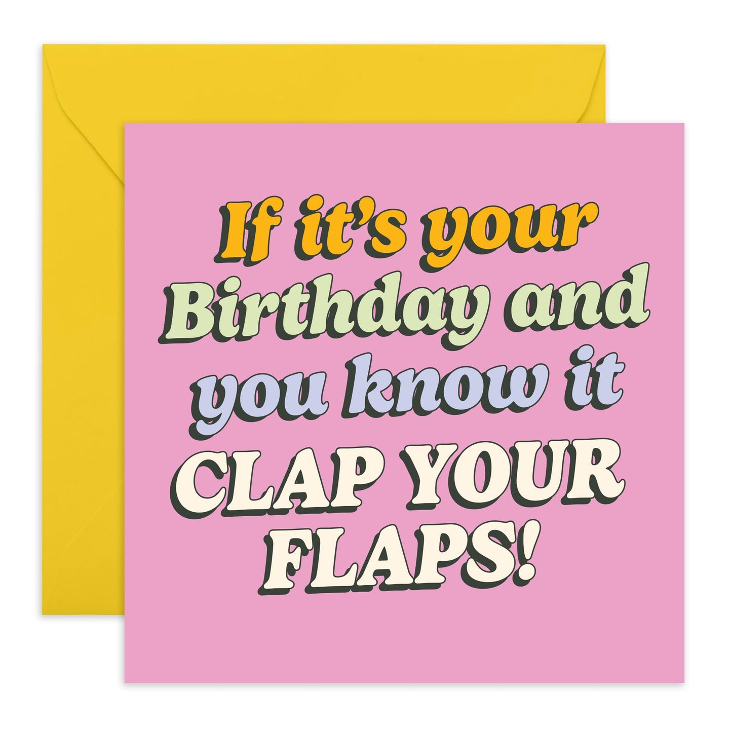 Hilarious Birthday Card Joke for Ladies - 'Clap Your Flaps' -Gifts for Bestie, Friends, Colleagues, Co-workers, Her, Cousin, Partner, Girls, Girlfriend - Bday Party - Comes with Fun Stickers