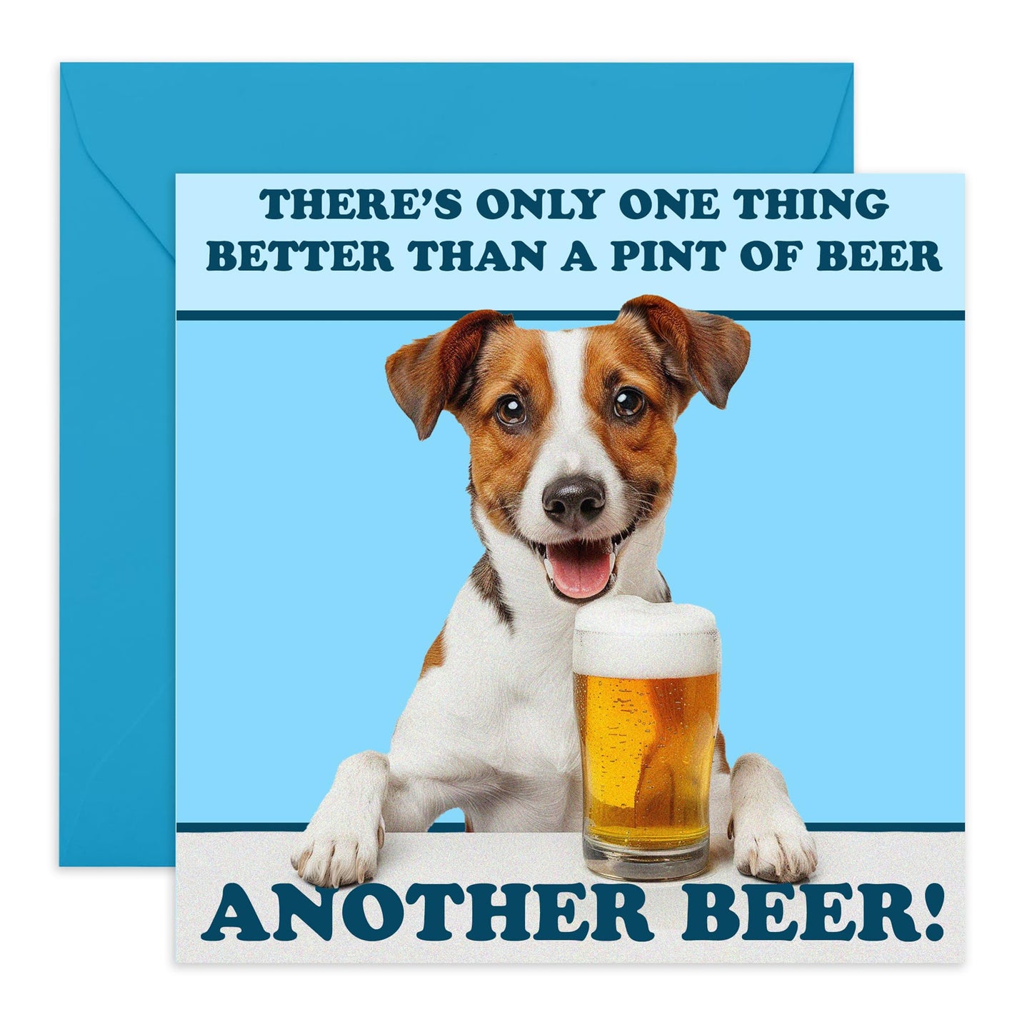 Dog Fathers Day Card - One Thing Better Than Beer - Dad Birthday Card From Dog - Gift For Him Men Papa - Dog Dad Card - Fur Parent - Pet Owner - Comes With Stickers By Central 23