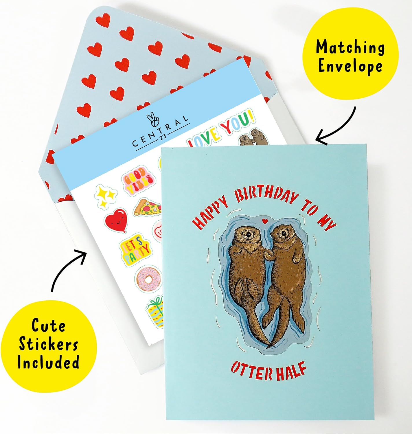Otter Pop Up Card - My Otter Half - For Men Women Boys Girls Him Her