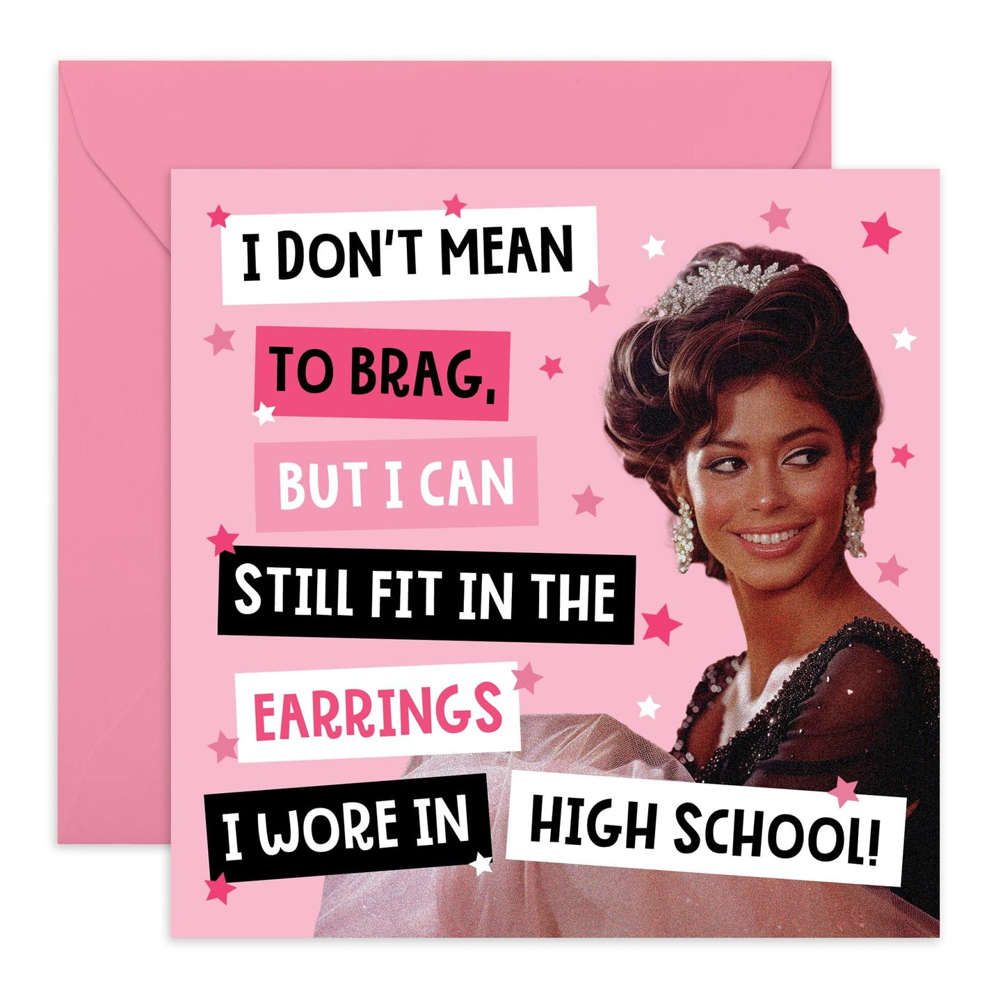 Hilarious & Cute Mum Birthday Card - 'Still Fit My Earrings' - Gift for Mum, Grandmother, Mummy, Wife, Aunt, Gran, Nana, Sister, Friends, Bestie - Mothers Day Card - Comes with Fun Stickers
