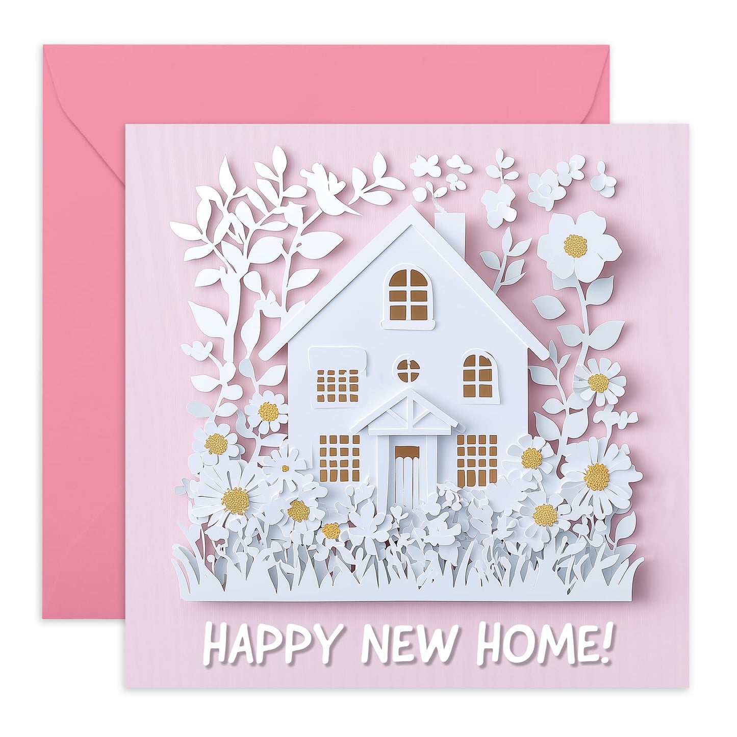 Congratulations Card for Families - 'Happy New Home' - Gifts for Parents, Friends, Son, Daughter, Colleague, Co-worker, Family, Relatives - House Of Your Own - Comes with Fun Stickers
