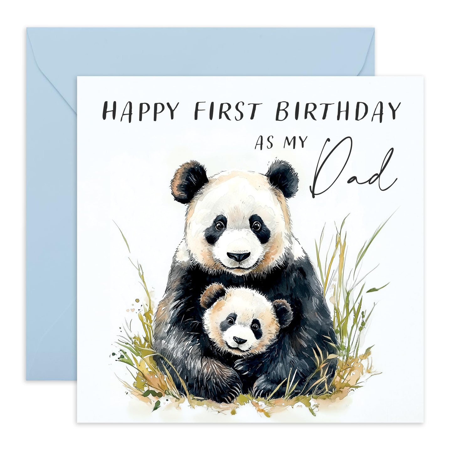 Birthday Card for New Fathers - 'Happy First Birthday As A Dad' - Gifts for Daddy, Fathers, Pops, In-Laws, Step Dad, Family - Hedgehog - Comes with Fun Stickers