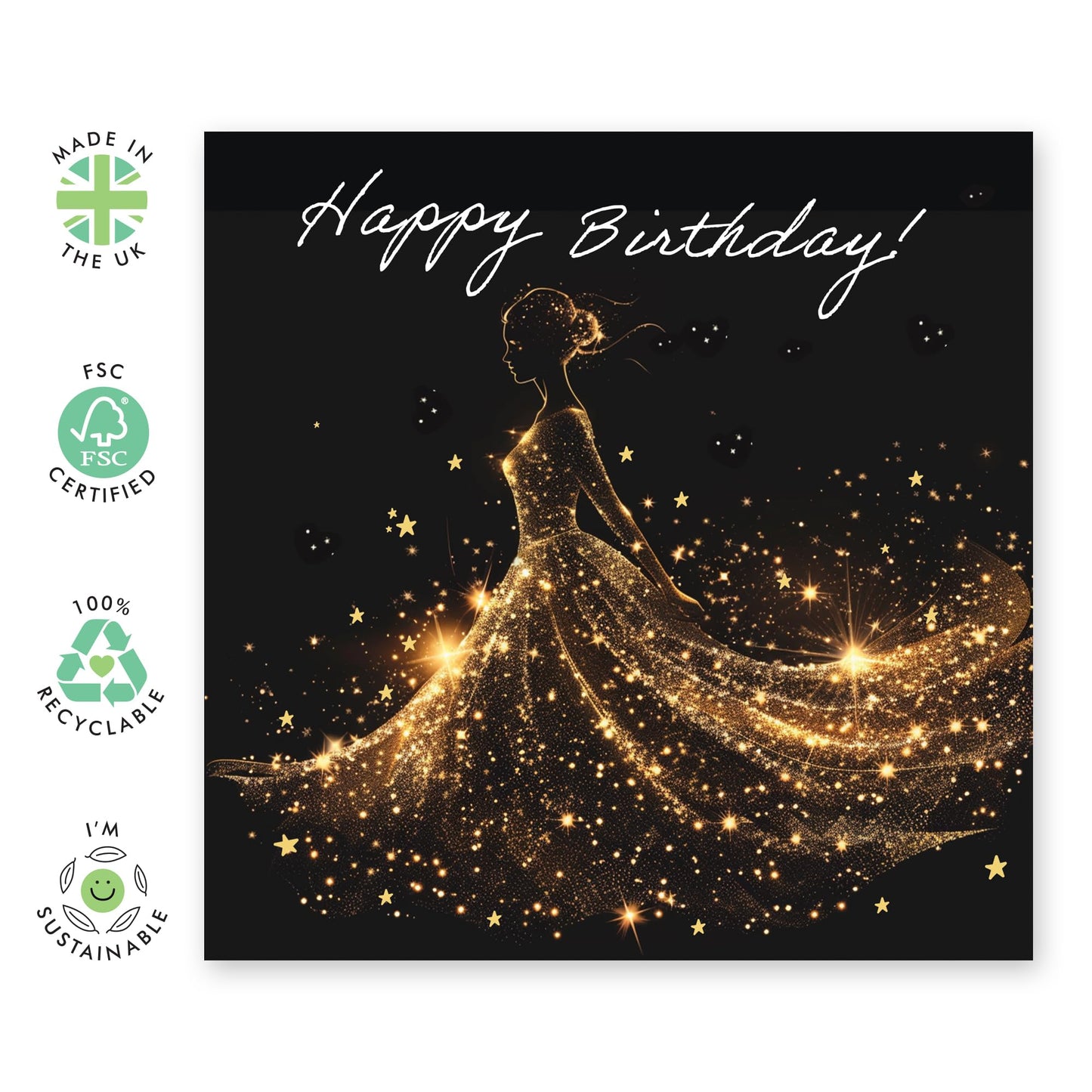 Girl Birthday Card Glitter - Fabulous As You - Happy Birthday Cards For Girls Daughter Granddaughter Sister Cousin Friends - Sweet Magical Gifts For Her Women - Comes With Stickers By Central 23