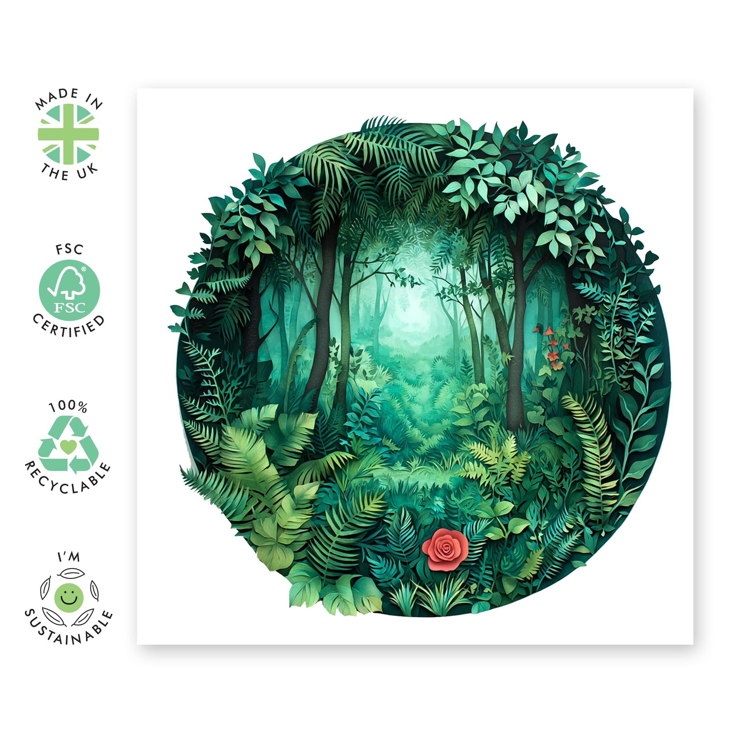 Happy Birthday Card Greenery - Blank Greeting Cards Botanical - Plant Lover Thank You Cards For Wedding Baby Shower - Eco Greeting Card - Potted Plant Lover Gift - Comes With Stickers By Central 23