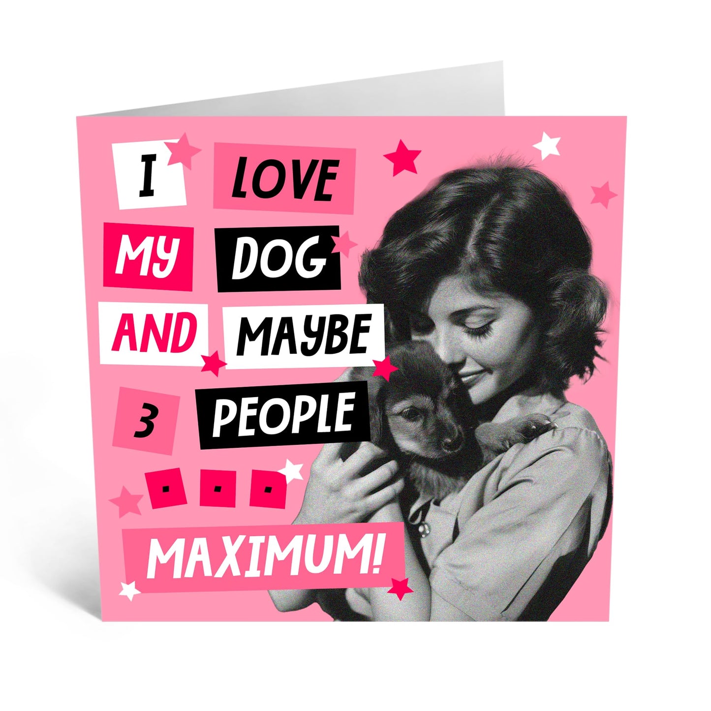 Greeting Card - 'LOVE MY DOGS AND 3 PEOPLE' - Perfect for Celebrating the Special Bond with Your Pets and Loved Ones - Ideal for Dog Lovers and Add a Fun Touch - Comes With Stickers By Central 23